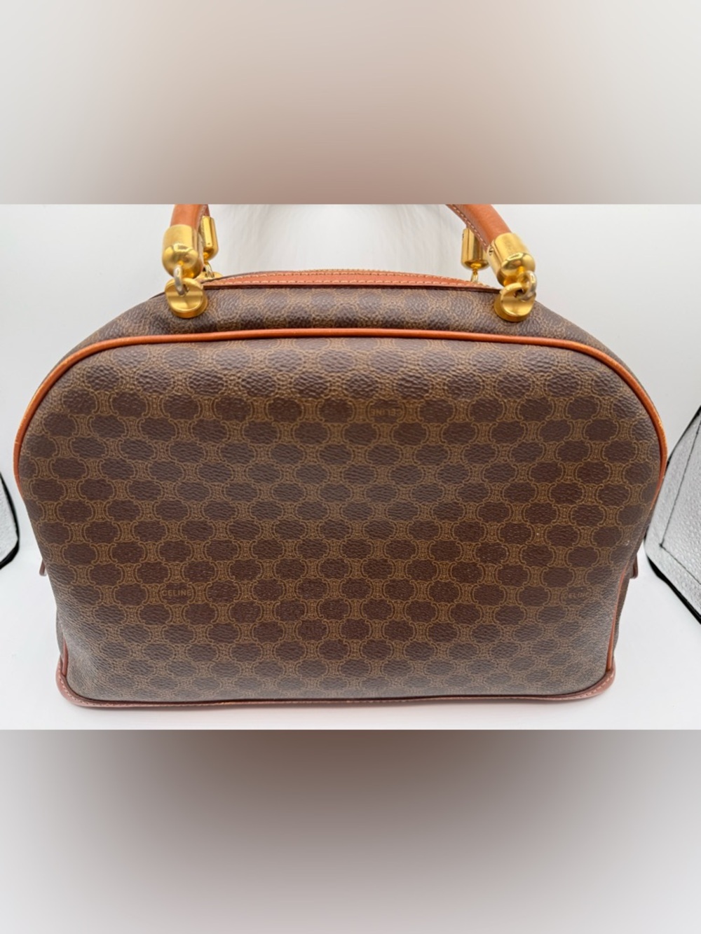 A+ condition Céline Vintage Macadam satchel bag - Picture 4 of 14